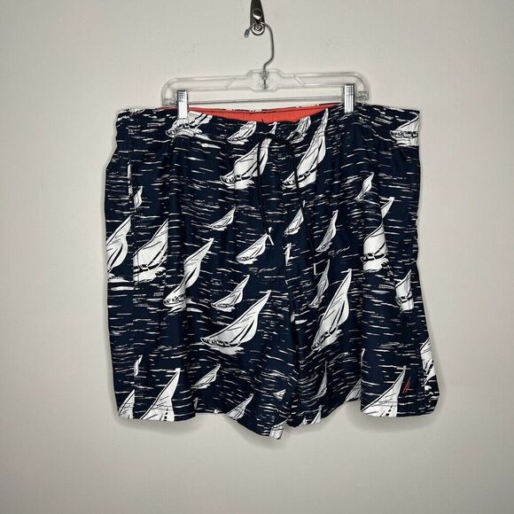 Nautica‎ Mens Swim Trunks 2TGL Sailboats Drawstring Pull On Mesh Liner Beach - Picture 8 of 12